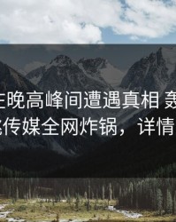 神秘人在晚高峰间遭遇真相 轰动一时，蜜桃传媒全网炸锅，详情围观